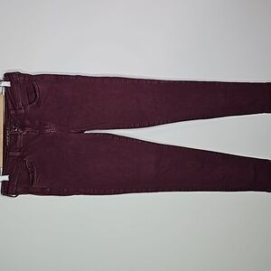 American Eagle maroon size 10 super stretch X super low rise jeggings